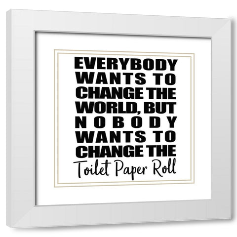 Change Square White Modern Wood Framed Art Print with Double Matting by Allen, Kimberly