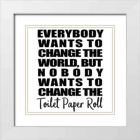 Change Square White Modern Wood Framed Art Print with Double Matting by Allen, Kimberly
