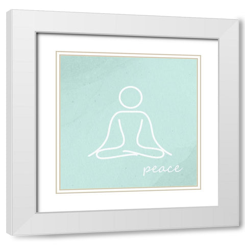 Yoga 1 White Modern Wood Framed Art Print with Double Matting by Allen, Kimberly