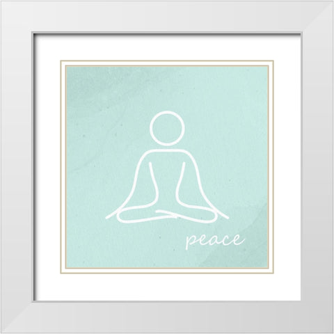Yoga 1 White Modern Wood Framed Art Print with Double Matting by Allen, Kimberly