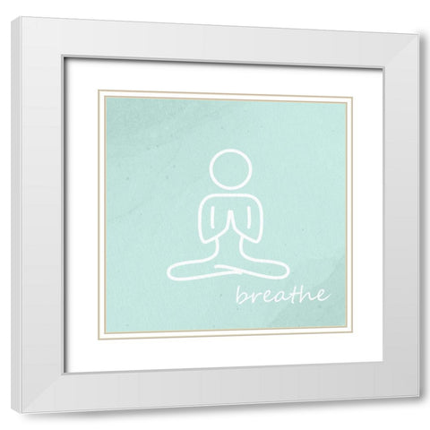 Yoga 3 White Modern Wood Framed Art Print with Double Matting by Allen, Kimberly