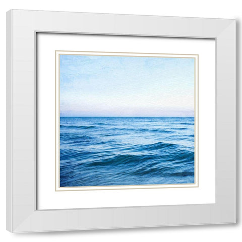 Seascape White Modern Wood Framed Art Print with Double Matting by Allen, Kimberly