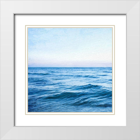 Seascape White Modern Wood Framed Art Print with Double Matting by Allen, Kimberly