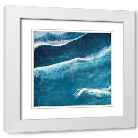 Waves 2 White Modern Wood Framed Art Print with Double Matting by Allen, Kimberly