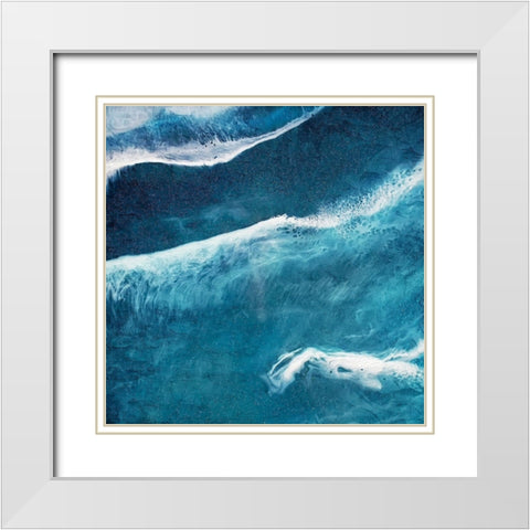 Waves 2 White Modern Wood Framed Art Print with Double Matting by Allen, Kimberly