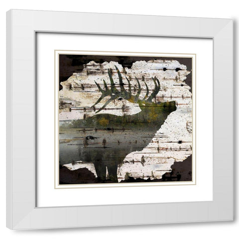 Birch Forest 1 White Modern Wood Framed Art Print with Double Matting by Allen, Kimberly