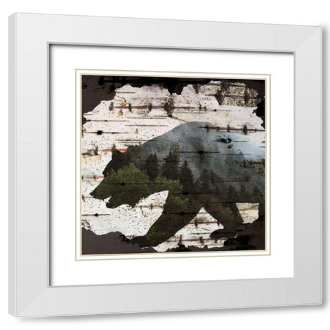 Birch Forest 2 White Modern Wood Framed Art Print with Double Matting by Allen, Kimberly