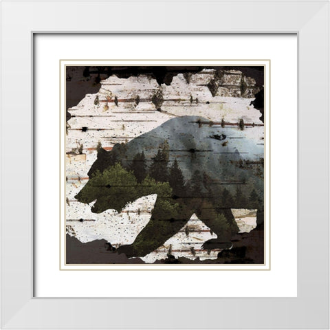 Birch Forest 2 White Modern Wood Framed Art Print with Double Matting by Allen, Kimberly