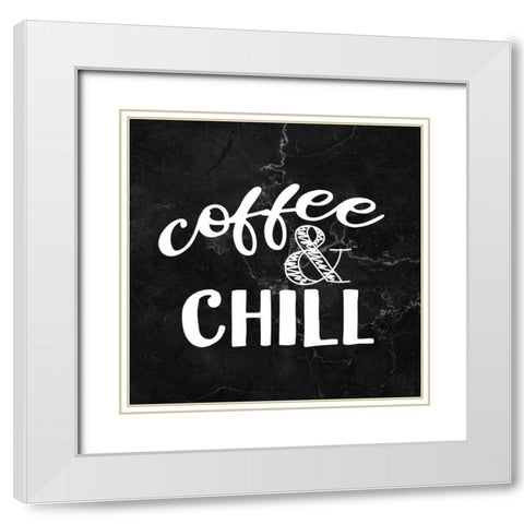 Coffee Marble 2 White Modern Wood Framed Art Print with Double Matting by Allen, Kimberly
