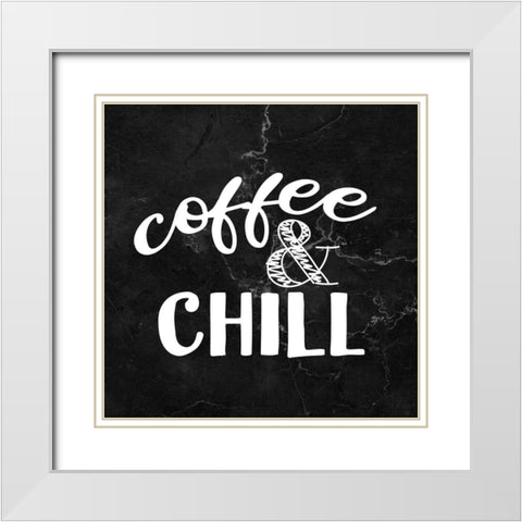 Coffee Marble 2 White Modern Wood Framed Art Print with Double Matting by Allen, Kimberly