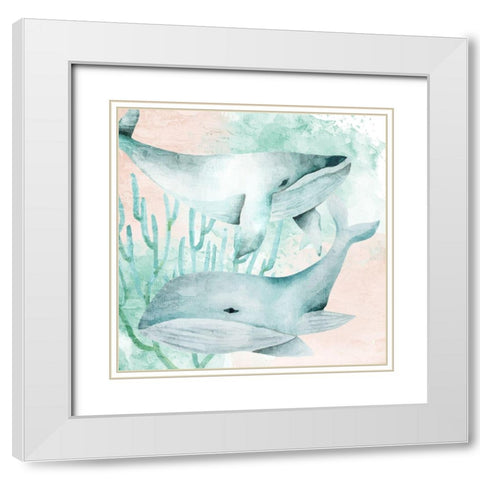 Whale Tail White Modern Wood Framed Art Print with Double Matting by Allen, Kimberly