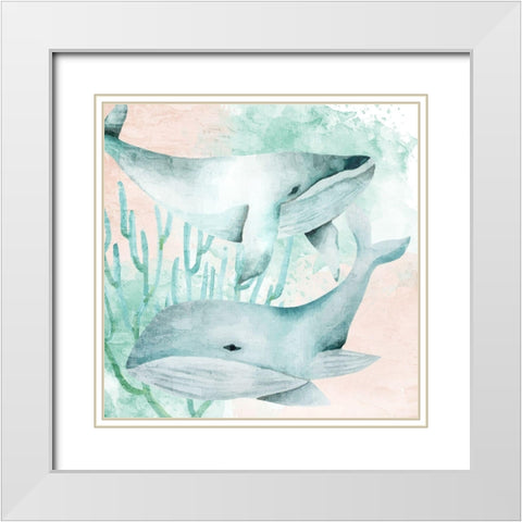 Whale Tail White Modern Wood Framed Art Print with Double Matting by Allen, Kimberly