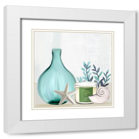 Escape Seaside 1 White Modern Wood Framed Art Print with Double Matting by Allen, Kimberly