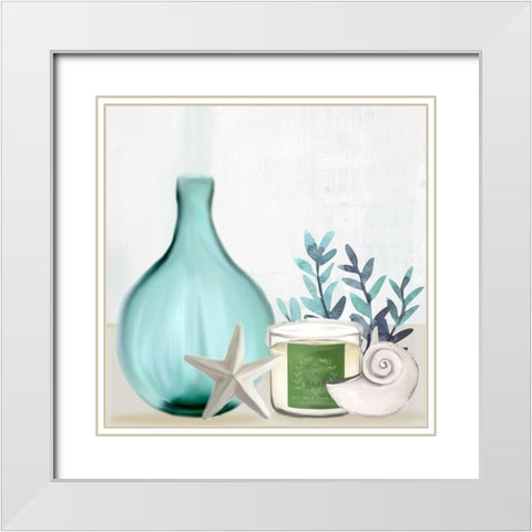 Escape Seaside 1 White Modern Wood Framed Art Print with Double Matting by Allen, Kimberly