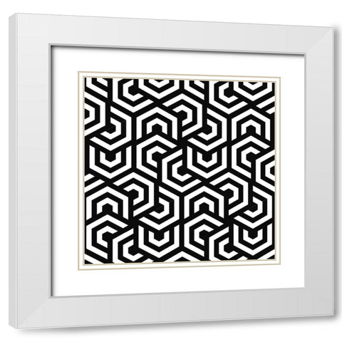 Hypnotic 1 White Modern Wood Framed Art Print with Double Matting by Allen, Kimberly