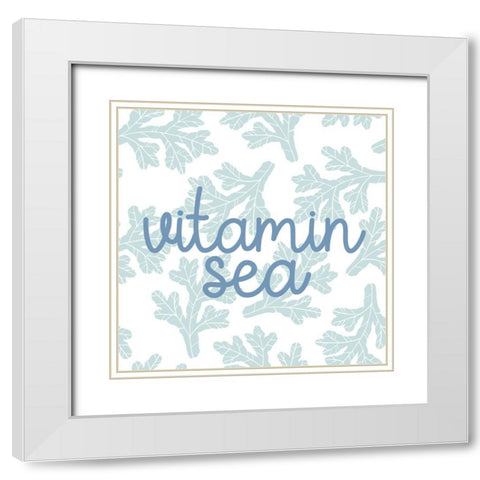 Vitamin Sea White Modern Wood Framed Art Print with Double Matting by Allen, Kimberly