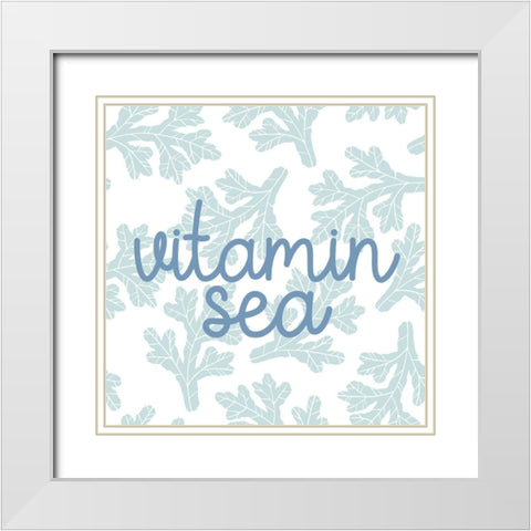 Vitamin Sea White Modern Wood Framed Art Print with Double Matting by Allen, Kimberly