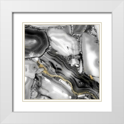 Fashion Abstract 2 White Modern Wood Framed Art Print with Double Matting by Allen, Kimberly