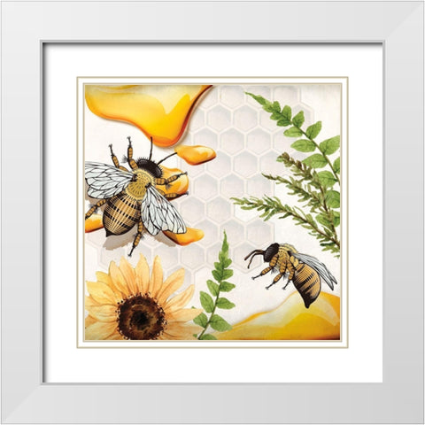 Bee Keeper 2 White Modern Wood Framed Art Print with Double Matting by Allen, Kimberly