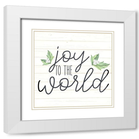 Joy White Modern Wood Framed Art Print with Double Matting by Allen, Kimberly