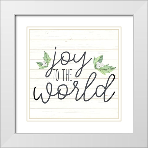 Joy White Modern Wood Framed Art Print with Double Matting by Allen, Kimberly