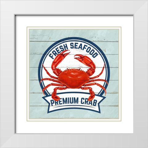 Fresh Crab White Modern Wood Framed Art Print with Double Matting by Allen, Kimberly