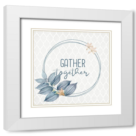 Blessings 3 White Modern Wood Framed Art Print with Double Matting by Allen, Kimberly
