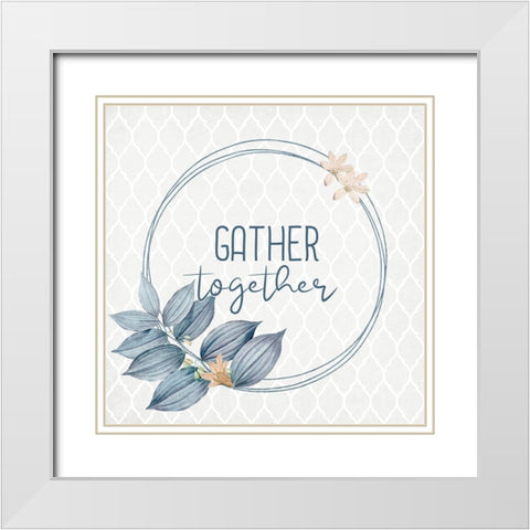 Blessings 3 White Modern Wood Framed Art Print with Double Matting by Allen, Kimberly