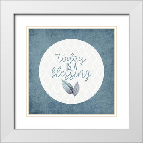 Blessings 13 White Modern Wood Framed Art Print with Double Matting by Allen, Kimberly