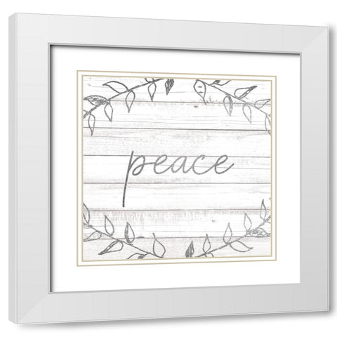 Christmas Romance 13 White Modern Wood Framed Art Print with Double Matting by Allen, Kimberly