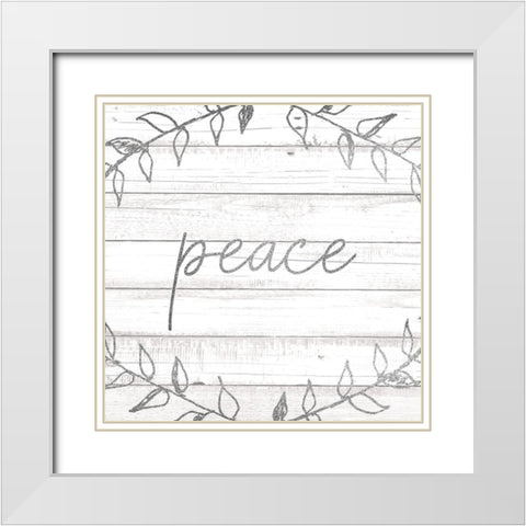 Christmas Romance 13 White Modern Wood Framed Art Print with Double Matting by Allen, Kimberly