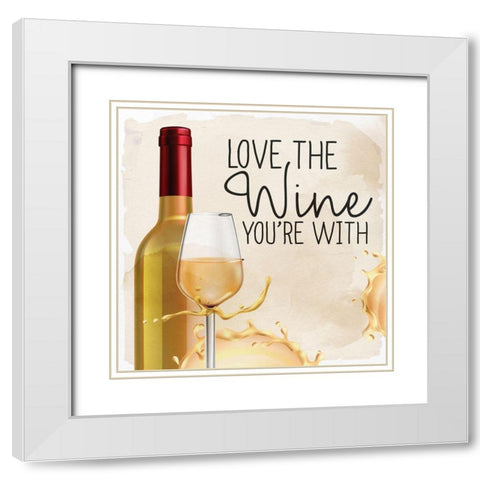 Wine Splash 4 White Modern Wood Framed Art Print with Double Matting by Allen, Kimberly