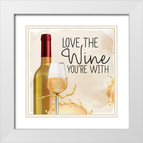 Wine Splash 4 White Modern Wood Framed Art Print with Double Matting by Allen, Kimberly
