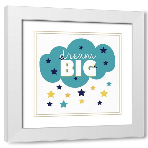 Big Love 1 White Modern Wood Framed Art Print with Double Matting by Allen, Kimberly