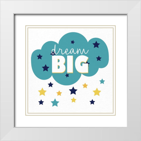 Big Love 1 White Modern Wood Framed Art Print with Double Matting by Allen, Kimberly
