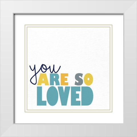 Big Love 2 White Modern Wood Framed Art Print with Double Matting by Allen, Kimberly