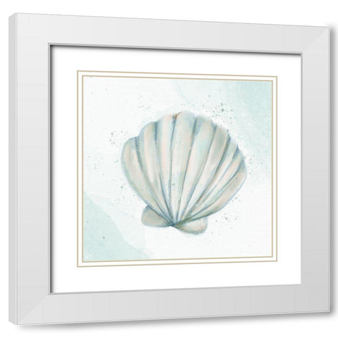 Seashore Shell 2 White Modern Wood Framed Art Print with Double Matting by Allen, Kimberly