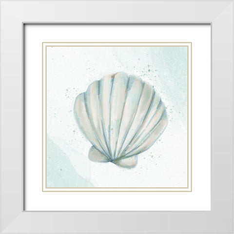 Seashore Shell 2 White Modern Wood Framed Art Print with Double Matting by Allen, Kimberly