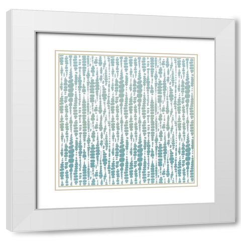 Watercolor Shibori White Modern Wood Framed Art Print with Double Matting by Allen, Kimberly