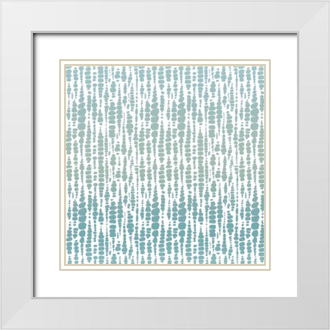 Watercolor Shibori White Modern Wood Framed Art Print with Double Matting by Allen, Kimberly