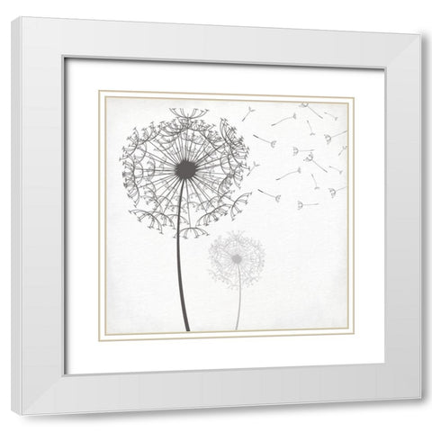 Wishing White Modern Wood Framed Art Print with Double Matting by Allen, Kimberly