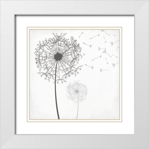 Wishing White Modern Wood Framed Art Print with Double Matting by Allen, Kimberly