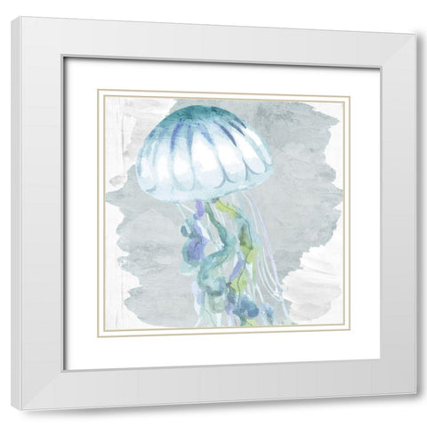Sea Creatures 1 White Modern Wood Framed Art Print with Double Matting by Allen, Kimberly