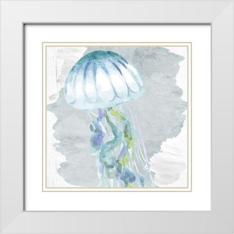 Sea Creatures 1 White Modern Wood Framed Art Print with Double Matting by Allen, Kimberly