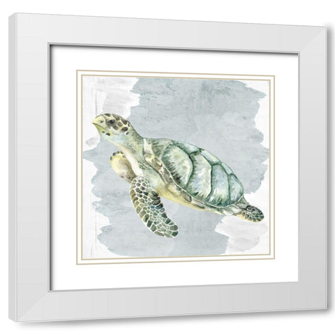 Sea Creatures 3 White Modern Wood Framed Art Print with Double Matting by Allen, Kimberly