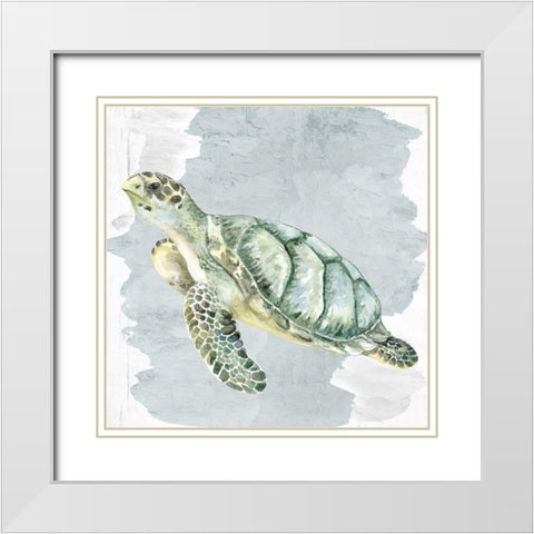 Sea Creatures 3 White Modern Wood Framed Art Print with Double Matting by Allen, Kimberly