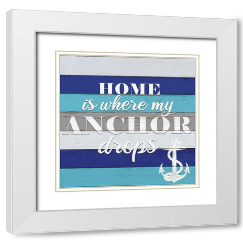 Anchor Home White Modern Wood Framed Art Print with Double Matting by Allen, Kimberly
