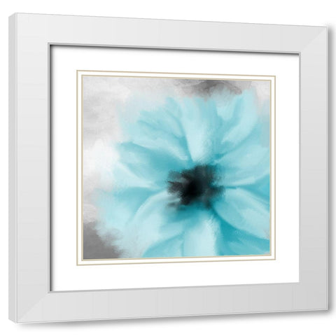 Teal Dreams 2 White Modern Wood Framed Art Print with Double Matting by Allen, Kimberly