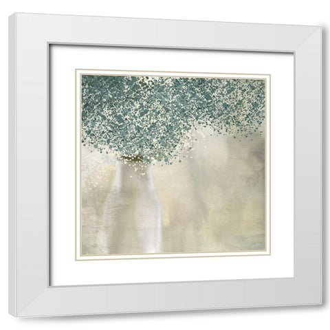 Spotted Flowers White Modern Wood Framed Art Print with Double Matting by Allen, Kimberly