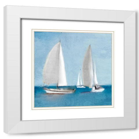 Sailing White Modern Wood Framed Art Print with Double Matting by Allen, Kimberly